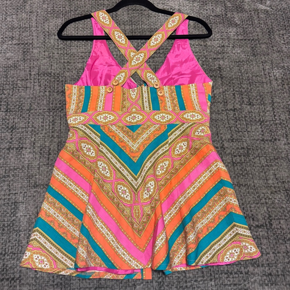 🌸 Nanette Lepore Size 8 Silk Cotton Blend Top – Boho Retro Style 🌸 - Picture 6 of 10
